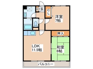 ホワイトベア－杉塚の物件間取画像